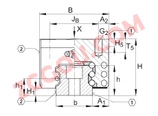 INA���� KWSE45-H, ����ֱ��ѭ������м���������õĸ�խ����