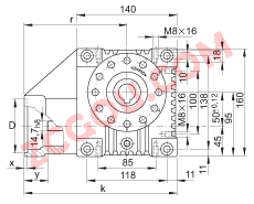 INA������ GETR-50-SCHN-95/115-PF-i, ����������ӵ������ᣬ���ľ��� a0 = 50 mm