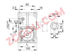 INA������ GETR-50-SCHN-95/115-PF-i, ����������ӵ������ᣬ���ľ��� a0 = 50 mm