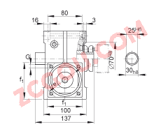 INA������ GETR-50-SCHN-95/115-KL-i, ���н����ӵ������ᣬ���ľ��� a0 = 50 mm