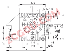INA������ GETR-63-SCHN-130/165-PF-i, ����������ӵ������ᣬ���ľ��� a0 = 63 mm