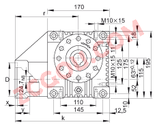 INA������ GETR-63-SCHN-130/165-KL-i, ���н����ӵ������ᣬ���ľ��� a0 = 63 mm