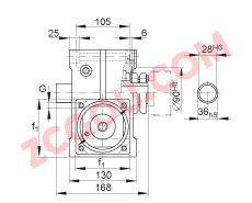 INA������ GETR-63-SCHN-130/165-KL-i, ���н����ӵ������ᣬ���ľ��� a0 = 63 mm