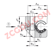INAֱ������м��������Ԫ KGNCS40-C-PP-AS, ��ʽ��ƣ��ɵ����ܷ⣬֬�󻬣������󻬽ṹ