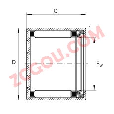 INA��ʽ��ѹ��Ȧ������� BCH1614-P, ˫�ഽ�ܷ⣬��ϵ�У����� ABMA 18.2 - 1982��Ӣ��
