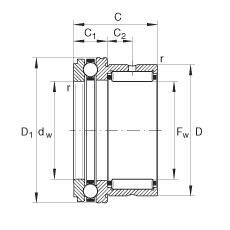 INA/ NKX60,  DIN 5429 ׼޶˸ǣ