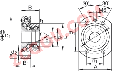 INA�ǽӴ�����е�Ԫ DKLFA1575-2RS, ˫���ݶ���װ�����ഽ�ܷ⣬��ƽ�˵ķ���