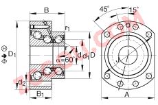 INA�ǽӴ�����е�Ԫ DKLFA30100-2RS, ˫���ݶ���װ�����ഽ�ܷ⣬��ƽ�˵ķ���