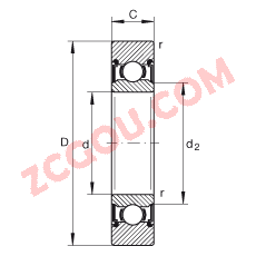 INA���� LR206-X-2RS, ˫���ܷ�