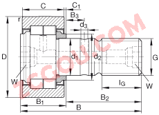 INA��˨�͹��� NUKR72, ������������װԲ�����ӣ������Թ��ܷ�