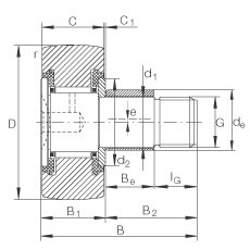INA��˨�͹��� KRE19-PP, ������������ƫ����Ȧ����������������ƽ��Ȧ