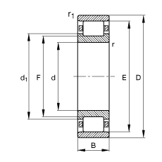 FAGԲ N208-E-TVP2,  DIN 5412-1 ׼Ҫߴ, Ƕλ, ɷ, ּ