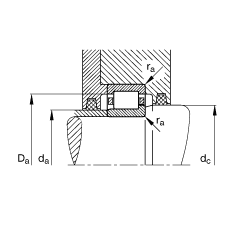 FAGԲ NJ2232-E-M1,  DIN 5412-1 ׼Ҫߴ, 붨λ, ɷ, ּ