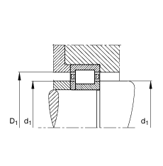 FAGԲ NUP240-E-M1,  DIN 5412-1 ׼Ҫߴ, λ, ɷ, ּ