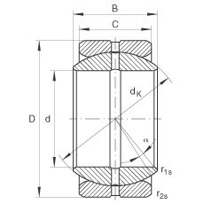 INA�ؽ���� GE31-ZO, ���� DIN ISO 12 240-1 ��׼��Ӣ�Ƴߴ磬��ά��