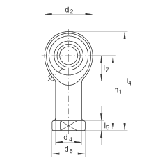 INA˶ GIKL16-PB,  DIN ISO 12 240-4 ׼ƣά