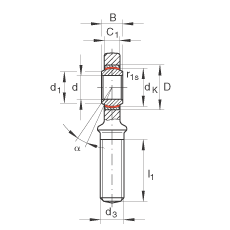 INA˶ GAR35-UK-2RS,  DIN ISO 12 240-4 ׼ƣάഽܷ