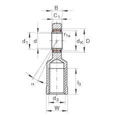 INA˶ GIL20-UK,  DIN ISO 12 240-4 ׼ƣά