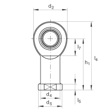 INA˶ GIL20-UK,  DIN ISO 12 240-4 ׼ƣά