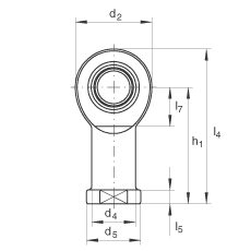 INA˶ GIR6-UK,  DIN ISO 12 240-4 ׼ƣά