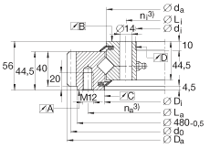 INA���������� XSA140414-N, ��׼ϵ�� 14�� �ⲿ�ĳ��ֳݣ����ഽ�ܷ�