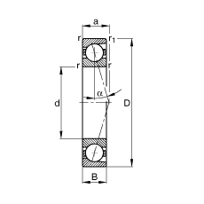 FAG B7034-C-T-P4S, ڣɶ԰װӴ  = 15㣬ƹ