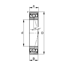 FAG HSS7012-C-T-P4S, ڣɶ԰װӴ  = 15㣬ഽܷ⣬ǽӴϹ