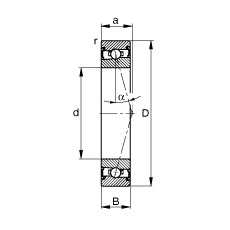 FAG HSS71910-C-T-P4S, ڣɶ԰װӴ  = 15㣬ഽܷ⣬ǽӴϹ