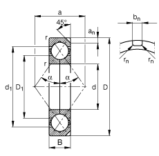 FAGĵӴ QJ222-N2-MPA,  DIN 628-4 Ҫߴ磬 ԲжʷȦֹ