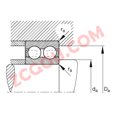 FAG������ 4202-B-TVH, ���� DIN 625-3 ��׼����Ҫ�ߴ磬˫��