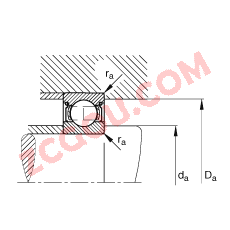 FAG 6217-2Z,  DIN 625-1 ׼Ҫߴ, ϶ܷ