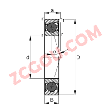 FAG HCB7204-C-2RSD-T-P4S, ڣɶԻԪװӴ  = 15㣬մഽܷ⣬ǽӴƹ