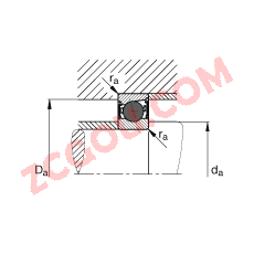 FAG HCB7007-E-2RSD-T-P4S, ڣɶԻԪװӴ  = 25㣬մഽܷ⣬ǽӴƹ