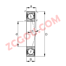 FAG B7004-C-2RSD-T-P4S, ڣɶ԰װӴ  = 15㣬ഽܷ⣬ǽӴϹ