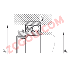 FAG�Ե�������� 2210-K-2RS-TVH-C3, ���� DIN 630 ��׼����Ҫ�ߴ�, ׶�ף�׶�� 1:12�����ഽ�ܷ�