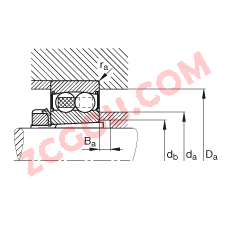 FAG�Ե�������� 2212-K-2RS-TVH-C3 + H312, ���� DIN 630 �� DIN 5415 ��׼����Ҫ�ߴ�, ��׶�׺ͽ����ף����ഽ�ܷ�