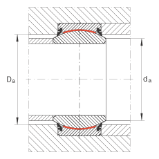 INA�ؽ���� GE40-UK-2RS, ���� DIN ISO 12 240-1 ��׼, ��ά�������ഽ�ܷ�
