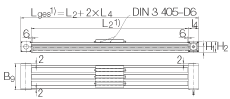 INA串联直线执行器 MDKUE15-500-3ZR, 带有两排球的滑块