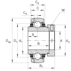 INA GE30-KTT-B, ȦƫȦλ  T ܷ