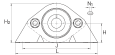 INA直立式轴承座单元 PBS17, 钢板轴承座，带偏心锁圈的外球面球轴承，P 型密封