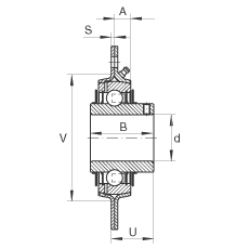 INA�������Ԫ GRRY25-VA, ������/�ĸ���˨�׵ķ������������Ԫ����ѹ�ְ壬��Ȧ��ƽͷ�ݶ���R ���ܷ⣬ �͸�ʴ����