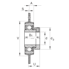 INA�������Ԫ RA60, ������/�ĸ���˨�׵ķ������������Ԫ����ѹ�ְ壬ƫ����Ȧ��P���ܷ�