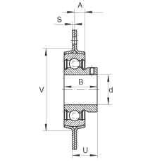 INA�������Ԫ RAY20, ������/�ĸ���˨�׵ķ������������Ԫ���ְ壬 ��Ȧ��ƽͷ�ݶ��� P���ܷ�
