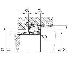 FAGԲ׶ 32203-A,  DIN ISO 355 / DIN 720 ׼Ҫߴ磬ɷ룬ڻɶ
