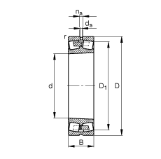 FAGĹ 22240-B-K-MB,  DIN 635-2 ׼Ҫߴ, ׶ף׶ 1:12