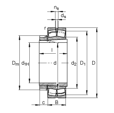 FAGĹ 23234-E1A-K-M + H2334,  DIN 635-2 ׼Ҫߴ, ׶׺ͽ