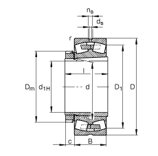 FAGĹ 23238-B-K-MB + H2338,  DIN 635-2 ׼Ҫߴ, ׶׺ͽ