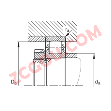 FAG���ι������ 20207-K-TVP-C3, ���� DIN 635-1 ��׼����Ҫ�ߴ�, ׶�ף�׶�� 1:12