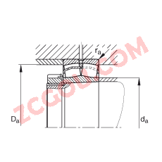 FAG���Ĺ������ 21322-E1-K-TVPB, ���� DIN 635-2 ��׼����Ҫ�ߴ�, ׶�ף�׶�� 1:12