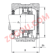 FAGֱʽ SNV052-L + 20205-K-TVP-C3 + H205X013 + DH505,  DIN 736/DIN737 ׼Ҫߴ磬ʷ֣׶׺ͽ׵ĵĹУ˫ܷ⣬֬